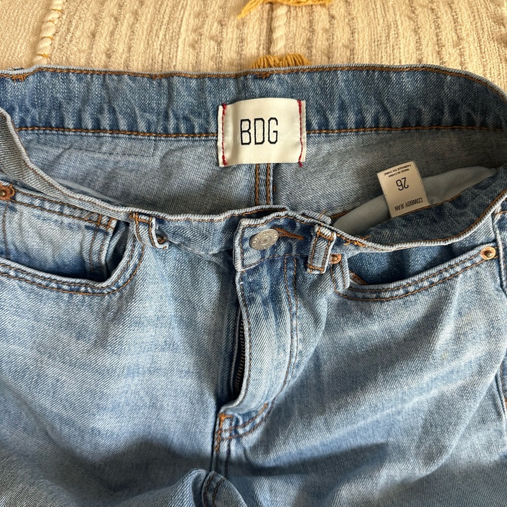 BDG Urban Outfitters Women’s Cowboy Distressed Denim Jeans in Light Blue